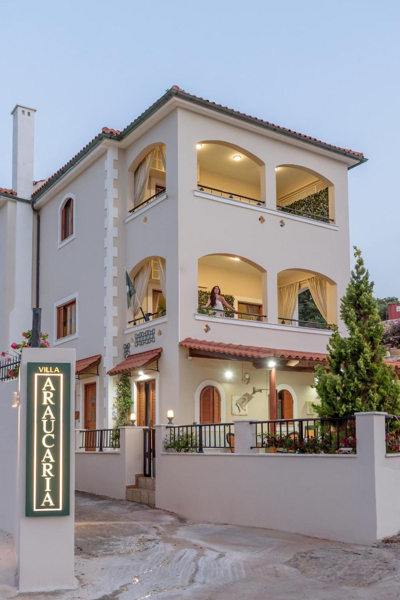 Villa Araucaria - Private Pool, Jacuzzi, Sea View Rethymno Exterior foto